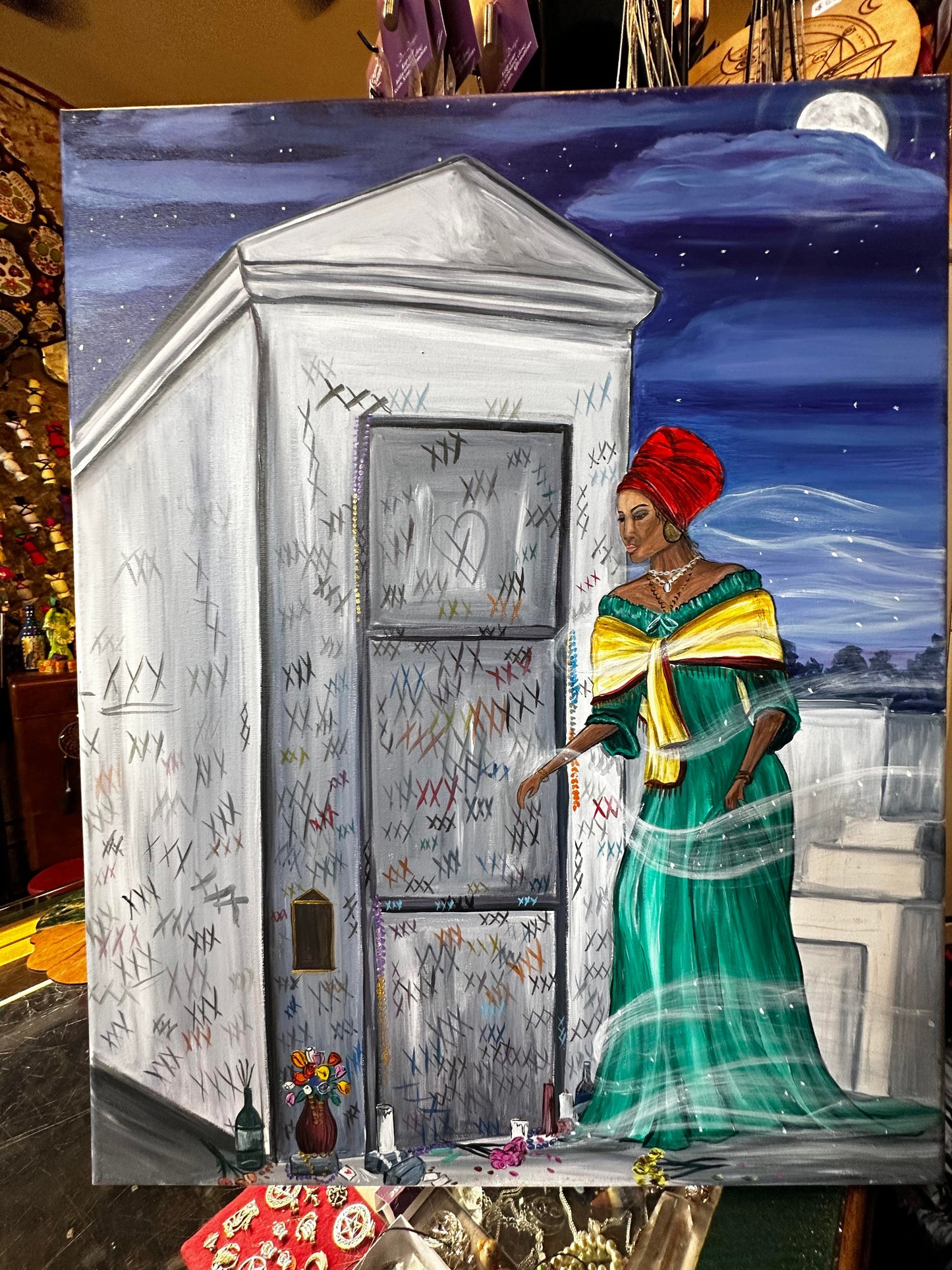 Voodoo queen Marie Laveau and her family tomb