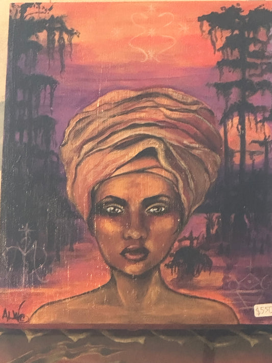 Mystic Art - le Swamp Witch: Marie Laveau !Original oil on canvas