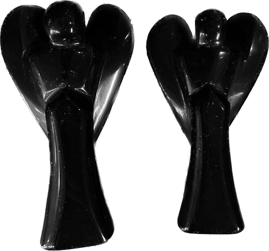 Protective Obsidian Altar angel/guardian Lg